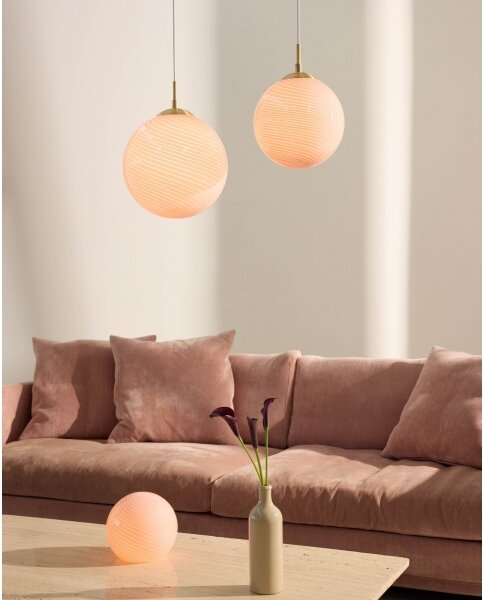 Halo Design 748488 - Висящ полилей на кабел CANDY 1xE27/25W/230V Ø 25 см розов/месинг