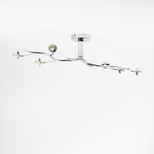 Brilagi - LED полилей за директен монтаж MISTEL 6xG9/3W/230V черен хром/опушено стъкло