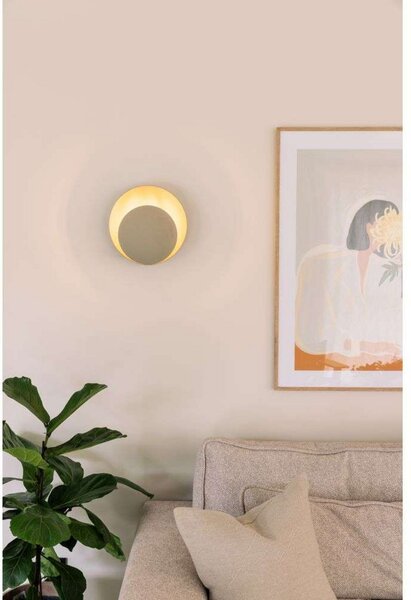 Globen Lighting стенна лампа ORBIT, бежова, Ø 30 cm, Бежов, Дневна/трапезария, Метал, Дизайн
