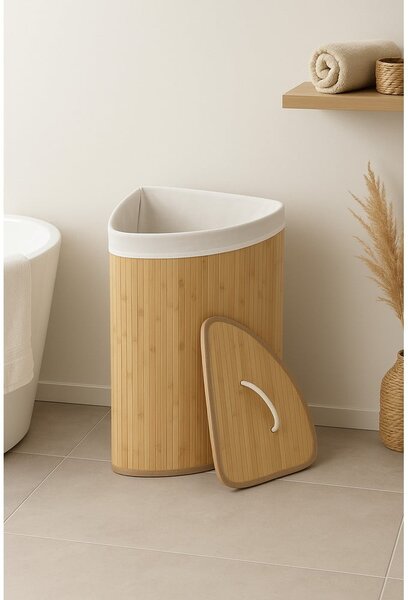 Бамбуков кош за пране естествен 40 l Bamboo – Compactor