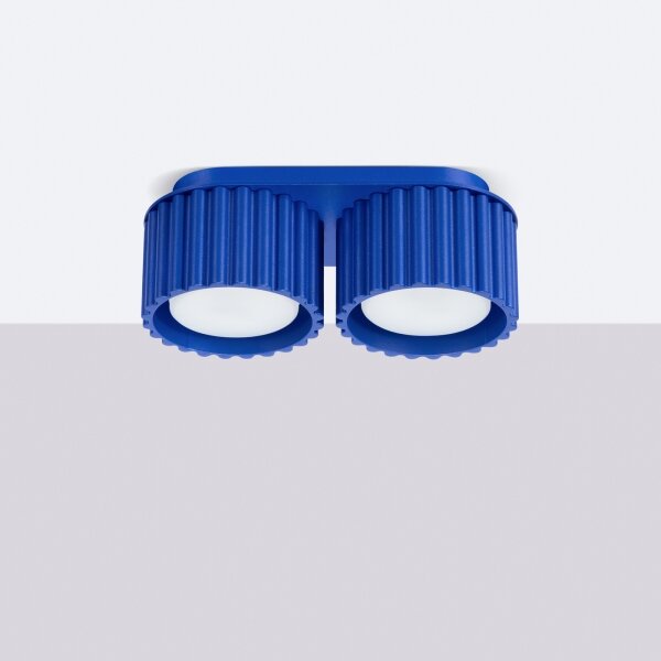 Sollux SL.1813 - Точково осветително тяло AURA 2xGX53/10W/230V синьо