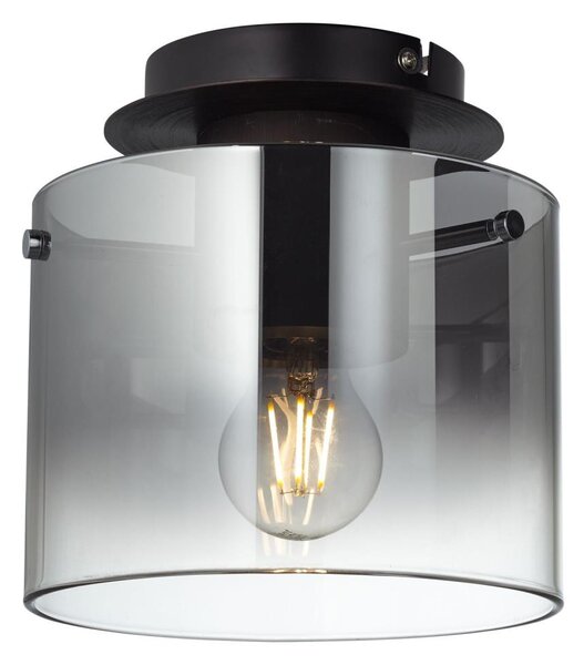 Brilliant - Таванно осветително тяло BETH 1xE27/60W/230V Ø 20 см черно/димчато