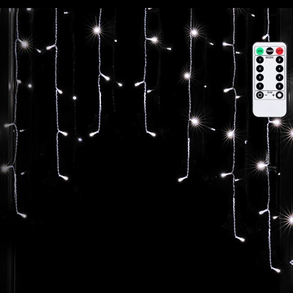 Aigostar - LED външен коледен гирлянд 100xLED/6W/230V/8функции 1,5x1m IP44 студено бяло+ДУ