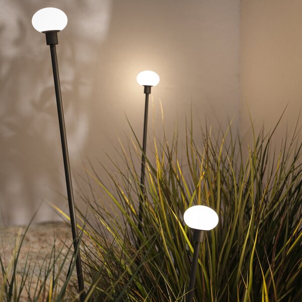 Karman LED лампа с кол MINUIT, височина 105 cm, черна, IP65, Черен, Алуминий, Дизайн