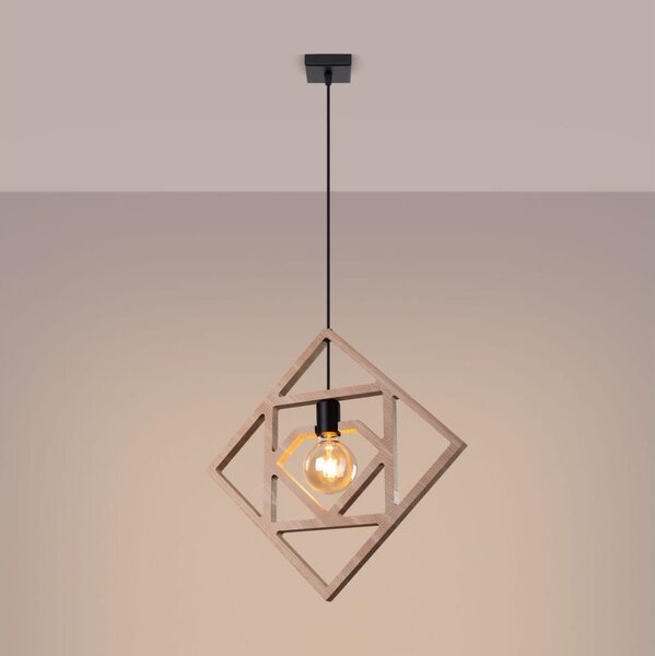 Sollux SL.1757 - Пендел CARO 1xE27/15W/230V бук