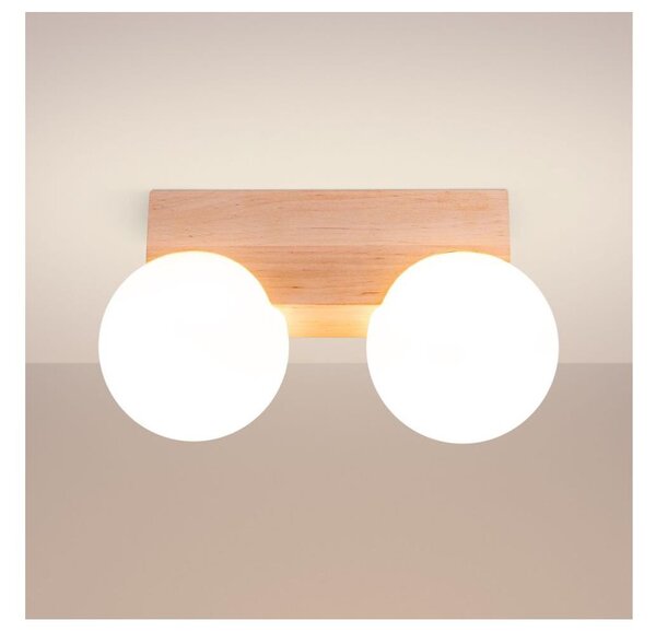 Sollux SL.1683 - Плафон BULBO 2xG9/8W/230V бук/бял