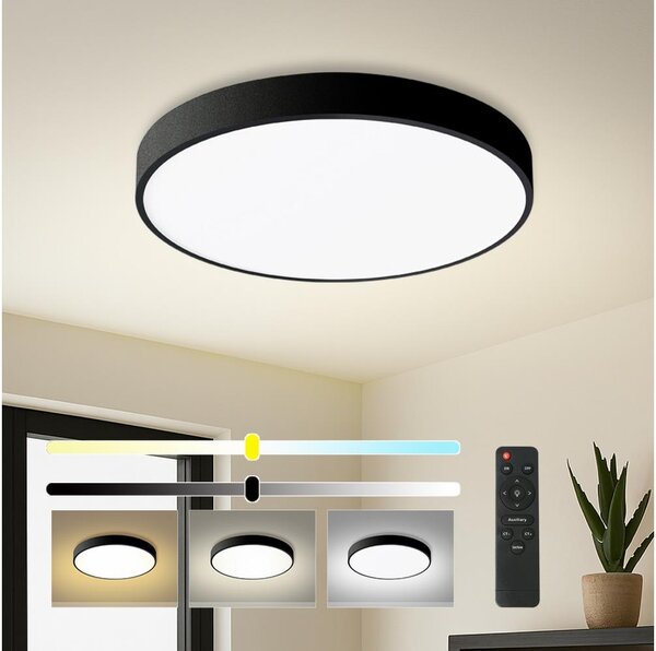 Brilagi - димируемо LED осветително тяло POOL LED/60W/230V 3000-6000K диаметър 60 см черно + дистанционно