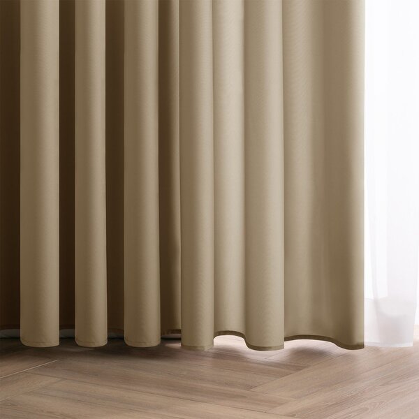 Бежово затъмняващо перде 140x250 cm Carli Tie – Restilo