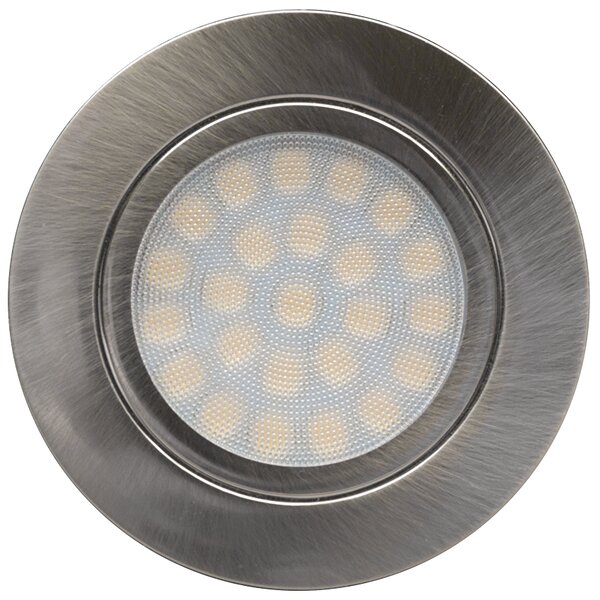 ULTRALUX МИНИ LED ЛУНА ЗА ВГРАЖДАНЕ IP44 4W, 4200K, 220V, 60°, НЕУТРАЛНА СВЕТЛИНА, САТИНИРАН НИКЕЛ - LML220442SN
