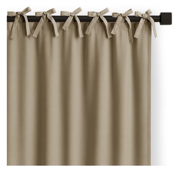 Бежово затъмняващо перде 140x250 cm Carli Tie – Restilo