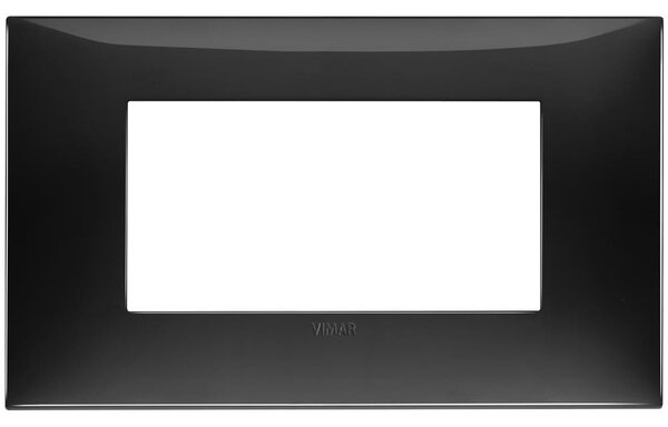 VIMAR 09674.04 Декоративна рамка 4M за 4M конзола, технополимер, Черен гланц, NEVE UP