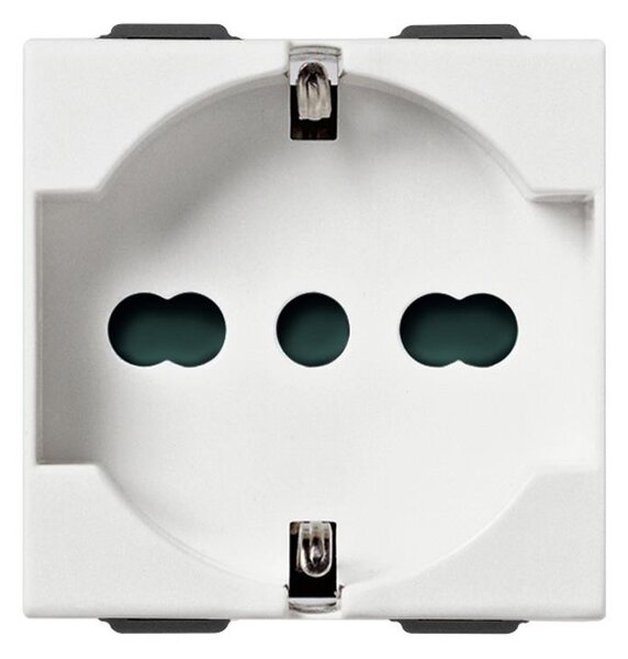 VIMAR 09210 Контакт 2P+E 16 A 250 V~ Универсален, Бял, 2M NEVE UP