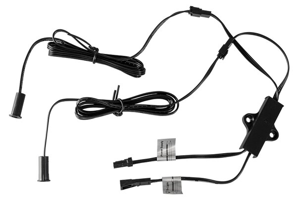ULTRALUX Мебелен IR сензор за близост и движение, двоен, 60W, 12/24 V DC, 5 cm за вграждане и открит монтаж - MSD2460D