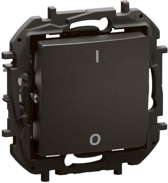 Legrand Двуполюсен ключ 16A цвят Черен Niloe New NP2113BK