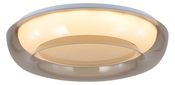 ULTRALUX LED димираща ССТ+RGB плафониера с дистанционно управление, опушен кварц, 28W+5W, 3000K-6000К - SPL5LVDRC