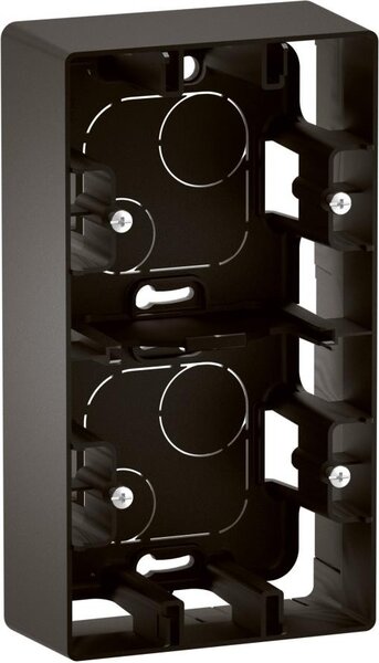Legrand Конзола двойна за открит монтаж цвят Черен Niloe New NP162BK