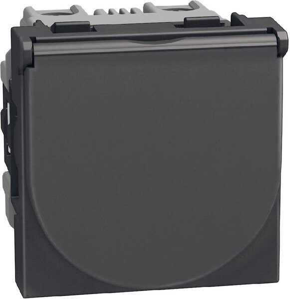 Bticino Контакт ШУКО 2P+E 16A с капаче 2 мод. цвят Графит Light Now Bticino YD4141P