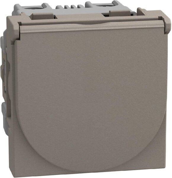 Bticino Контакт ШУКО 2P+E 16A с капаче 2 мод. цвят Камък Light Now Bticino YG4141P