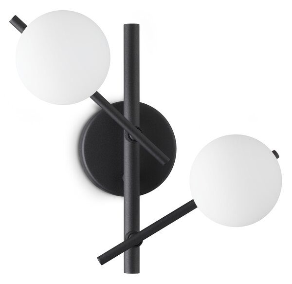 Ideal lux ® Аплик | ATLAS AP2 NERO | G9 max 2 x 4W | IP20 - 365077