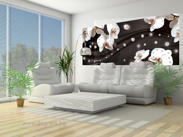 Фототапет флис Абстракция Орхидеи 2 3D S