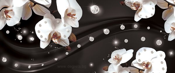 Фототапет флис Абстракция Орхидеи 2 3D S