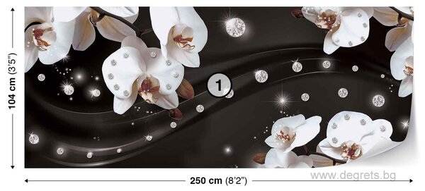 Фототапет флис Абстракция Орхидеи 2 3D S