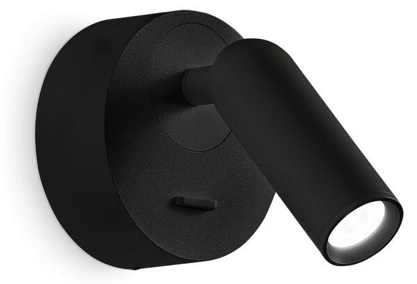 Ideal lux ® Аплик | BEAN AP ROUND NERO | LED 3W | IP20 - 260617