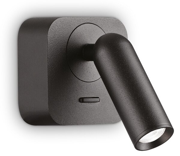 Ideal lux ® Аплик | BEAN AP SQUARE NERO | LED 3W | IP20 - 260655