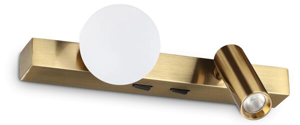 Ideal lux ® Аплик | BINOMIO LED AP OTTONE | LED 6W | IP20 - 336671