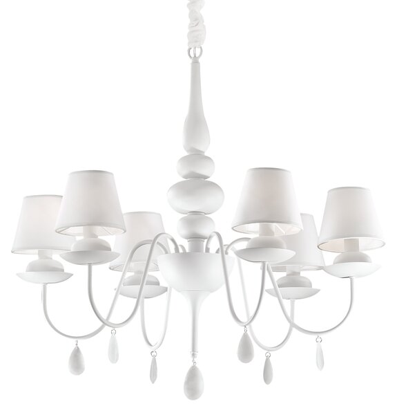 Ideal lux ® Полилей | BLANCHE SP6 BIANCO | E14 max 6 x 40W | IP20 - 035581