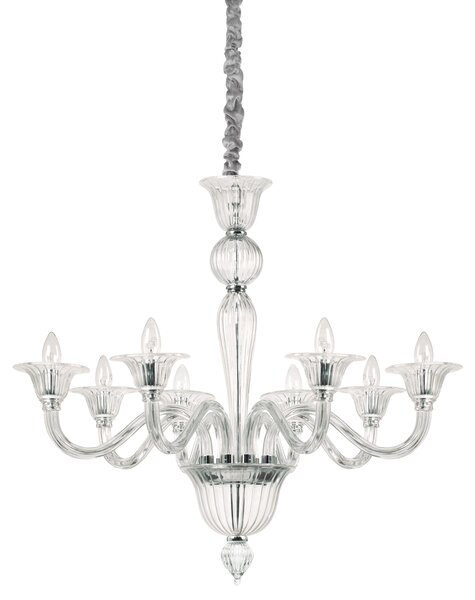 Ideal lux ® Полилей | BRIGITTA SP8 TRASPARENTE | E14 max 8 x 40W | IP20 - 199382