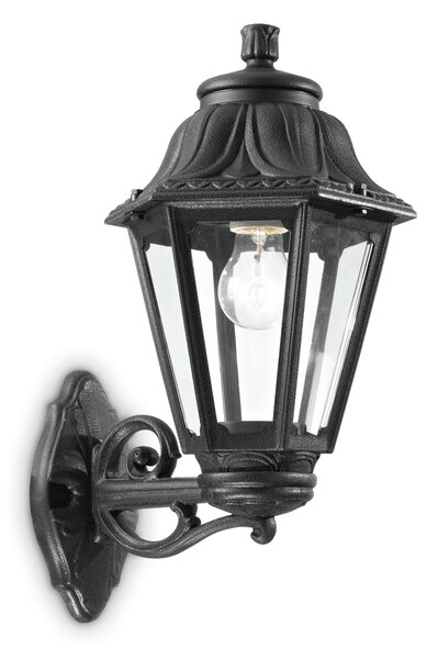 Ideal lux ® Аплик | DAFNE AP1 BIG NERO | E27 max 1 x 23W | IP55 - 101491