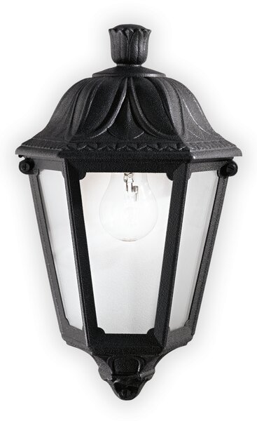 Ideal lux ® Аплик | DAFNE AP1 SMALL NERO | E27 max 1 x 23W | IP55 - 101552