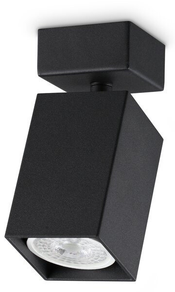 Ideal lux ® Аплик | DYNAMITE AP1 SQUARE NERO | GU10 max1 x 28W | IP20 - 371191