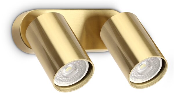 Ideal lux ® Аплик | DYNAMITE AP2 ROUND OTTONE | GU10 max2 x 28W | IP20 - 367392