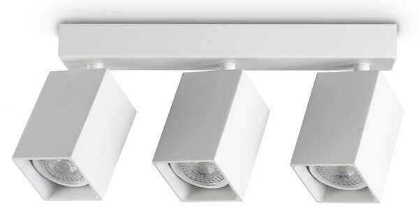 Ideal lux ® Спот | DYNAMITE PL3 LINEAR SQUARE BIANCO | GU10 max3 x 28W | IP20 - 367415