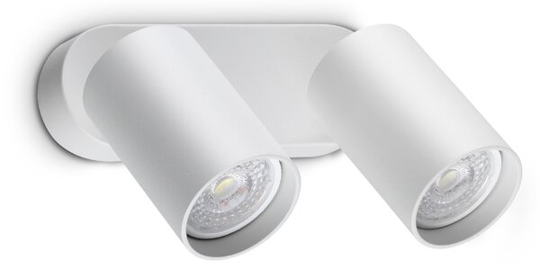 Ideal lux ® Аплик | DYNAMITE AP2 ROUND BIANCO | GU10 max2 x 28W | IP20 - 367378