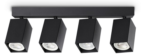 Ideal lux ® Спот | DYNAMITE PL4 LINEAR SQUARE NERO | GU10 max4 x 28W | IP20 - 371368