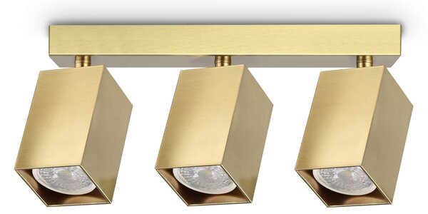 Ideal lux ® Спот | DYNAMITE PL3 LINEAR SQUARE OTTONE | GU10 max3 x 28W | IP20 - 371283