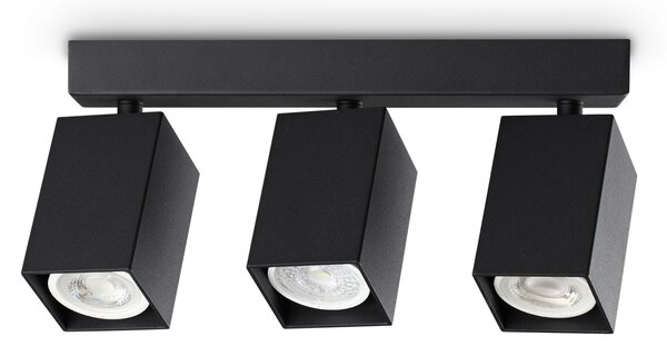 Ideal lux ® Спот | DYNAMITE PL3 LINEAR SQUARE NERO | GU10 max3 x 28W | IP20 - 371276