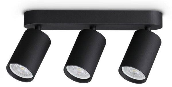Ideal lux ® Спот | DYNAMITE PL3 LINEAR ROUND NERO | GU10 max3 x 28W | IP20 - 371252