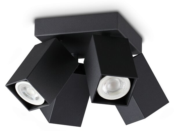Ideal lux ® Спот | DYNAMITE PL4 SQUARE NERO | GU10 max4 x 28W | IP20 - 371313