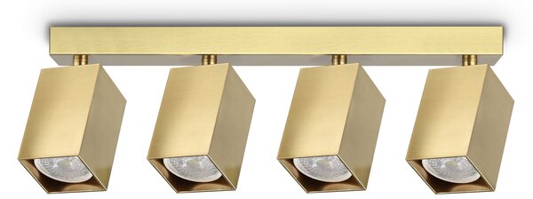 Ideal lux ® Спот | DYNAMITE PL4 LINEAR SQUARE OTTONE | GU10 max4 x 28W | IP20 - 371375