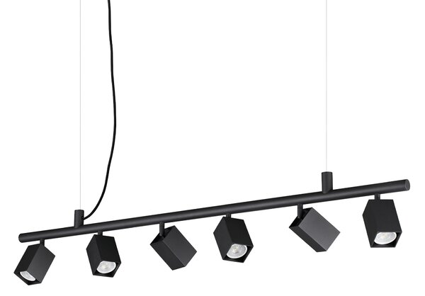 Ideal lux ® Полилей | DYNAMITE SP6 SQUARE NERO | GU10 max6 x 28W | IP20 - 371412