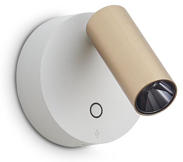 Ideal lux ® Аплик | ELF AP ORO+BIANCO | LED 3W | IP20 - 347493