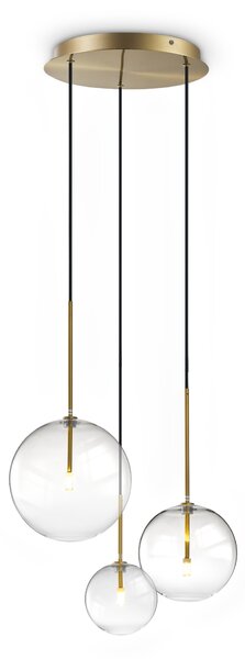 Ideal lux ® Полилей | EQUINOXE SP3 OTTONE | G4 max 3 x 2W | IP20 - 339702