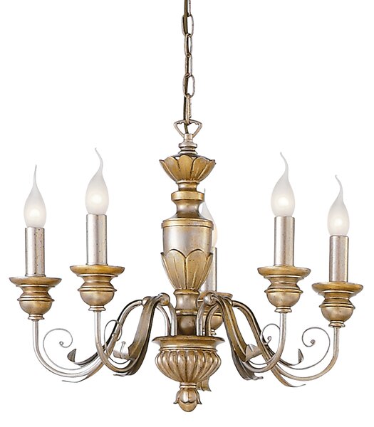 Ideal lux ® Полилей | FIRENZE SP5 ORO | E14 max 5 x 40W | IP20 - 020822