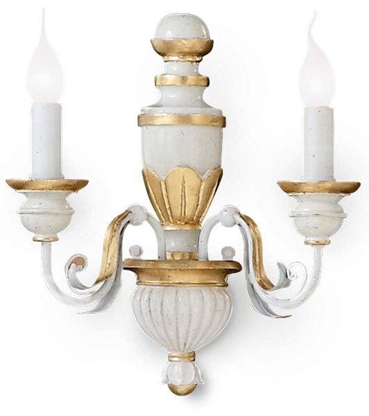 Ideal lux ® Аплик | FIRENZE AP2 BIANCO | E14 max 2 x 40W | IP20 - 012902