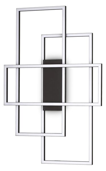Ideal lux ® Плафон | FRAME PL RETTANGOLO NERO 3000K | LED 33W | IP20 - 270661