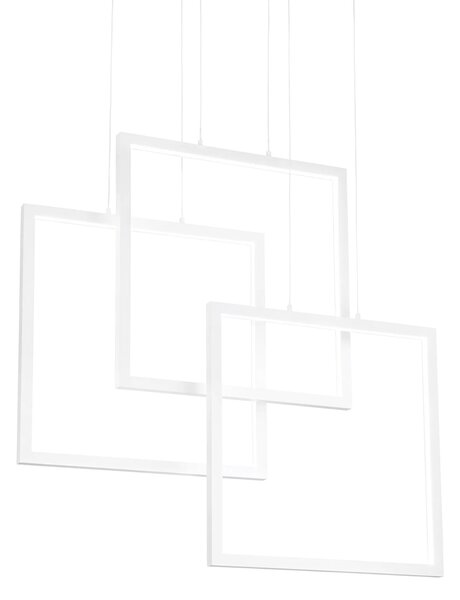 Ideal lux ® Полилей | FRAME SP QUADRATO BIANCO 3000K | LED 80W | IP20 - 253596